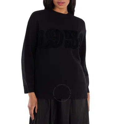 Max Mara 1951 Motif Wool And Cashmere Jumper In Black
