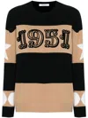 Max Mara Multicolor Dirce 1951-motif Striped Jumper In Black