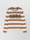 Max Mara 1951 Embroidery Wool Striped Sweater Clothing