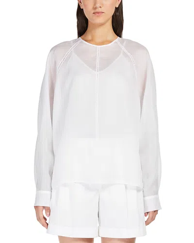 Max Mara 2 Edile Gauze Shirt In White