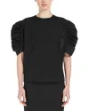 Max Mara Womens Black Mantide Logo-embroidered Stretch-jersey Top In Black