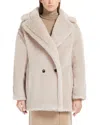 Max Mara Short Teddy Bear Icon Coat In Alpaca And Wool In Neutral