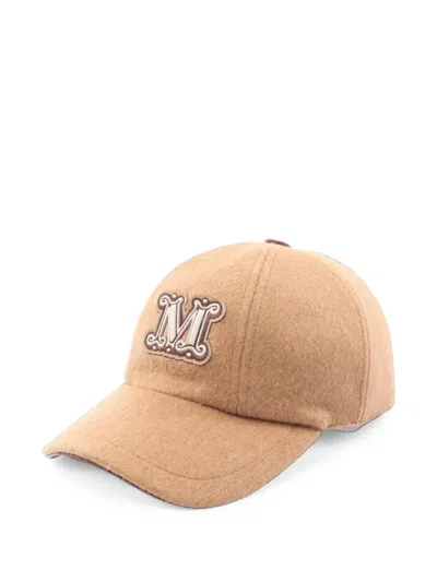 Pre-owned Max Mara 2020s Fedora Baseball Cap In Brown