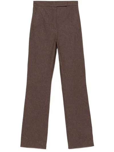 MAX MARA GALIZIA DENIM TROUSERS BY MAX MARA,2511131013600 002 CAFFEE