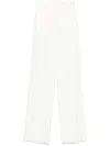 Max Mara Aversa Linen Classic Trousers In White
