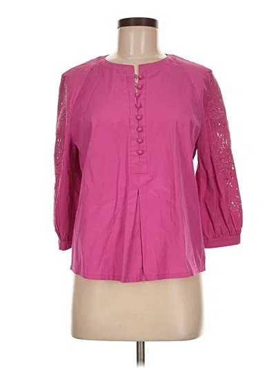 Pre-owned Max Mara 3/4 Sleeve Blouse In Pink