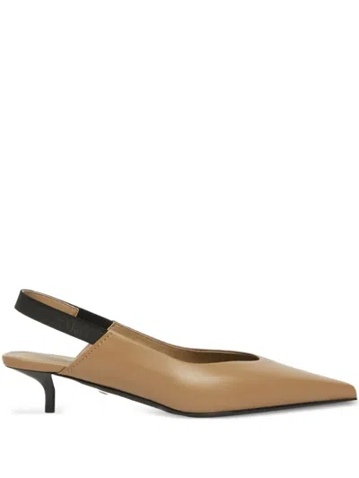 Max Mara 35mm Pointed-toe Kitten-heel Slingback Pumps