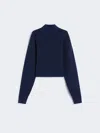 Max Mara 3d Jacquard Sweater In Blue