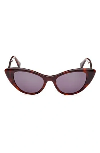 Max Mara Tortoiseshell-effect Cat-eye Sunglasses In Brown