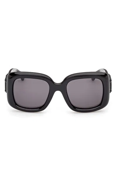 Max Mara 52mm Butterfly Sunglasses In Black