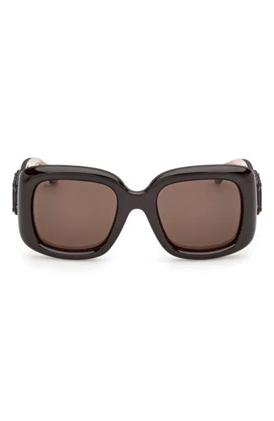 Max Mara 52mm Butterfly Sunglasses In Animal Print