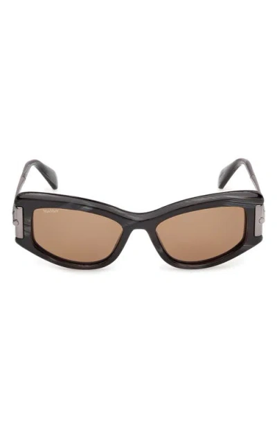 Max Mara 52mm Cat Eye Sunglasses In Black