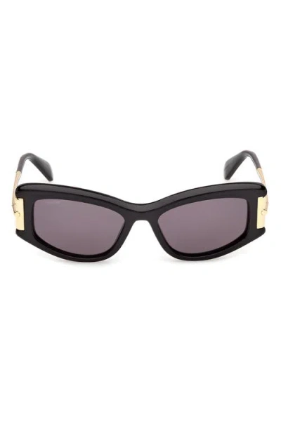 Max Mara 52mm Cat Eye Sunglasses In Black