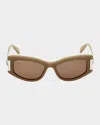 Max Mara 52mm Rectangular Sunglasses In Brown