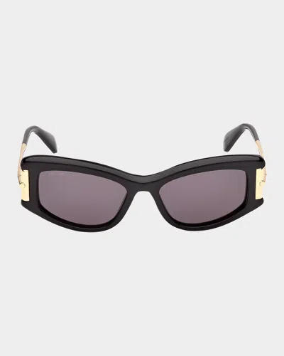 Max Mara 52mm Rectangular Sunglasses In Orange
