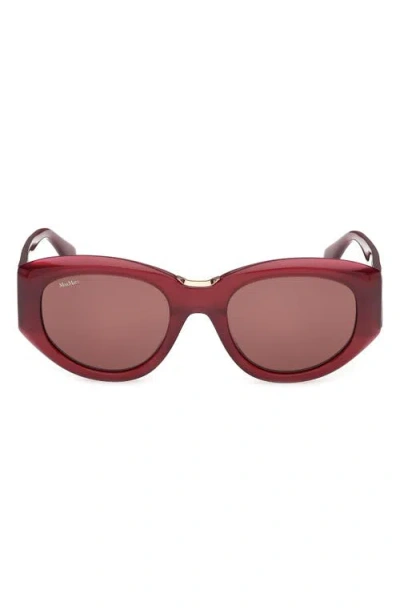 Max Mara 52mm Round Sunglasses In Brown