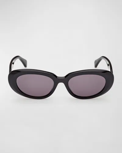 Max Mara 53mm Oval Sunglasses In Green