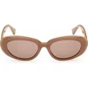 Max Mara 53mm Oval Sunglasses In Multi
