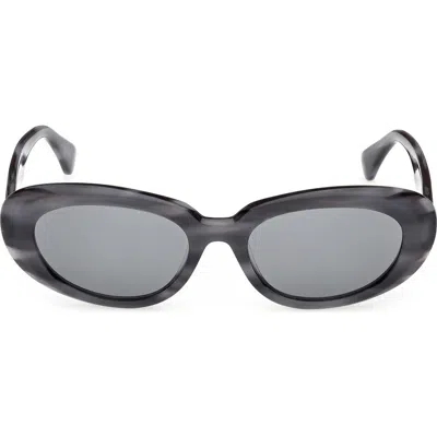 Max Mara 53mm Oval Sunglasses In Multi