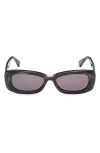 Max Mara 53mm Rectangular Sunglasses In Black