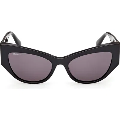 Max Mara 54mm Cat Eye Sunglasses In Black