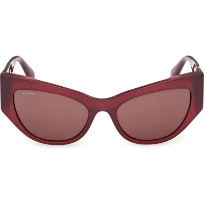 Max Mara 54mm Cat Eye Sunglasses In Burgundy