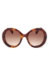 Max Mara 54mm Gradient Round Sunglasses In Brown