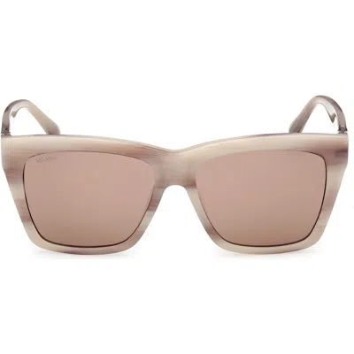 Max Mara 54mm Navigator Sunglasses In Brown