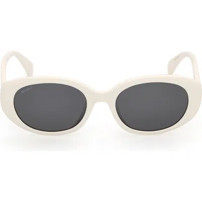 Max Mara 54mm Oval Sunglasses In Transparent