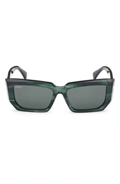 Max Mara 54mm Rectangular Sunglasses