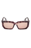 Max Mara 54mm Rectangular Sunglasses
