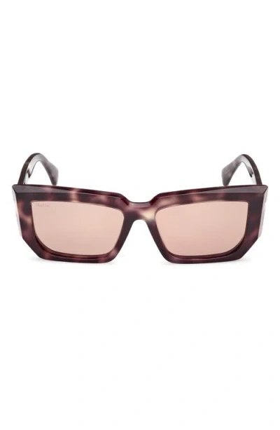 Max Mara 54mm Rectangular Sunglasses