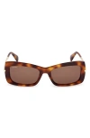 Max Mara 54mm Rectangular Sunglasses In Brown