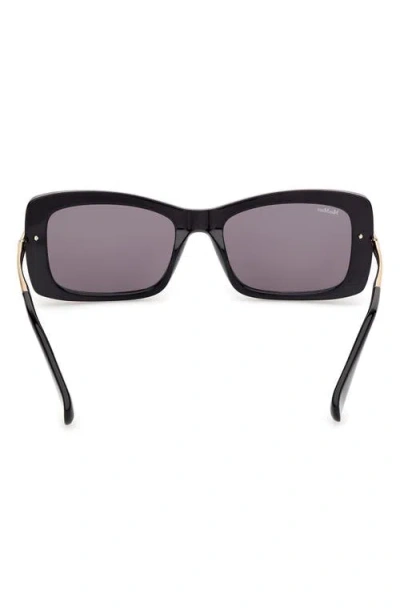 Max Mara 54mm Rectangular Sunglasses In Black