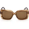 Max Mara 54mm Rectangular Sunglasses In Brown