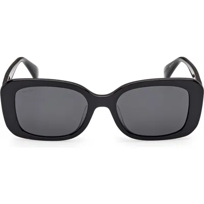 Max Mara 54mm Rectangular Sunglasses In Black