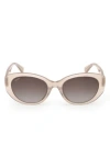 Max Mara 54mm Round Sunglasses In Brown