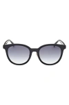 Max Mara 54mm Round Sunglasses In Black
