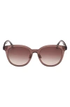Max Mara 54mm Round Sunglasses In Brown