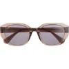 Max Mara 54mm Round Sunglasses In Brown