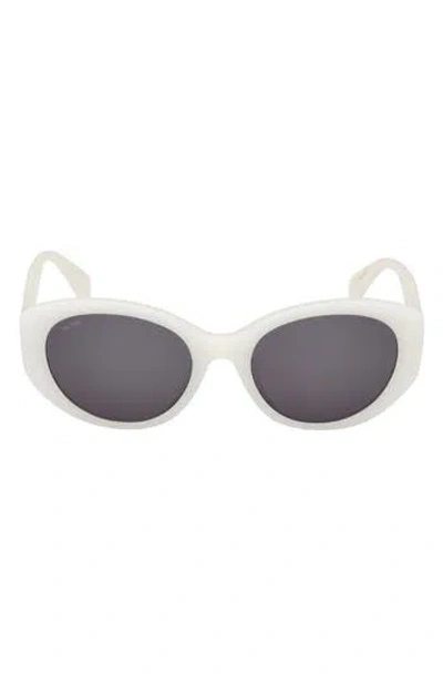 Max Mara 54mm Round Sunglasses In Transparent