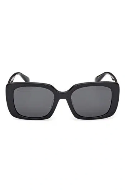 Max Mara 54mm Square Sunglasses In Black