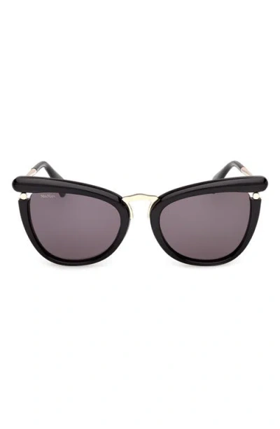 Max Mara 55mm Cat Eye Sunglasses In Black