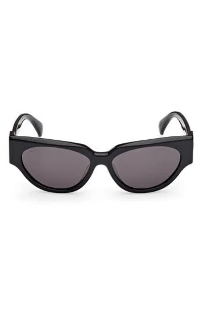 Max Mara 55mm Cat Eye Sunglasses In Black
