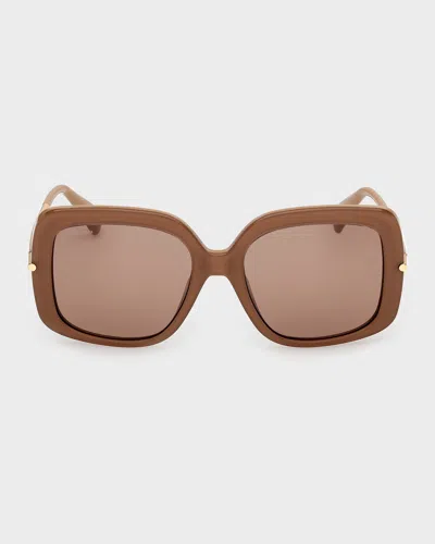 Max Mara 55mm Oversized Square Sunglasses In Biylayer C