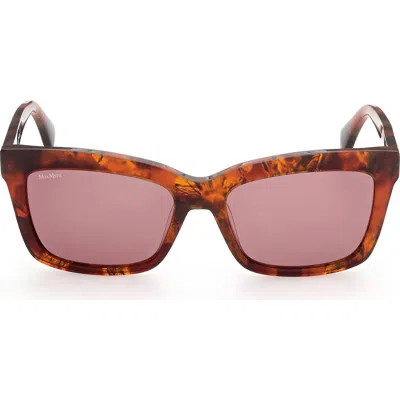 Max Mara 55mm Rectangular Sunglasses