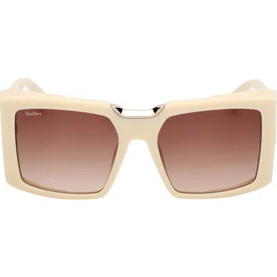Max Mara 55mm Rectangular Sunglasses In Multi