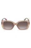 Max Mara 55mm Rectangular Sunglasses In Brown