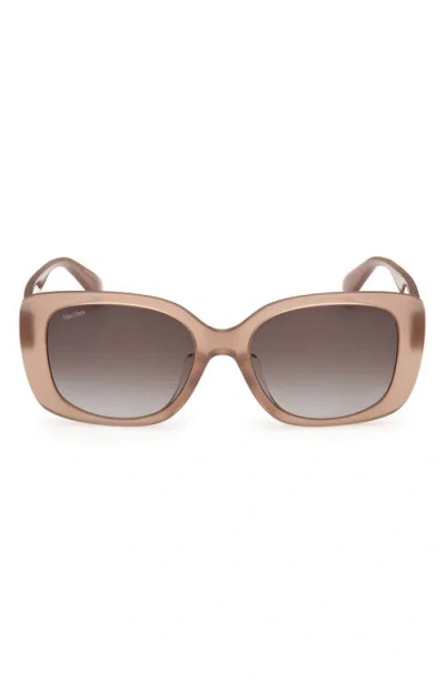 Max Mara 55mm Rectangular Sunglasses In Brown