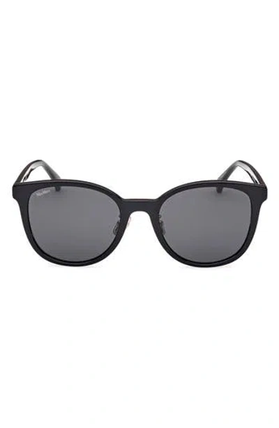 Max Mara 55mm Round Sunglasses In Brown